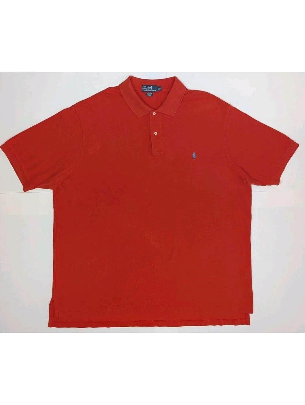 VTG Polo Ralph Lauren Short Sleeve Polo Shirt Men 3XLT Red Golf Big & Tall Y2K